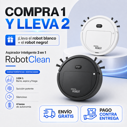 Compre 1 y LLÉVATE 2 - Robot Aspirador Inteligente BotClean™ Max 3 en 1