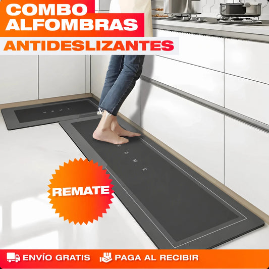 PROMO 🔥 Alfombras Antideslizantes Súper Absorbentes para Cocina y Baño - Combo 2X