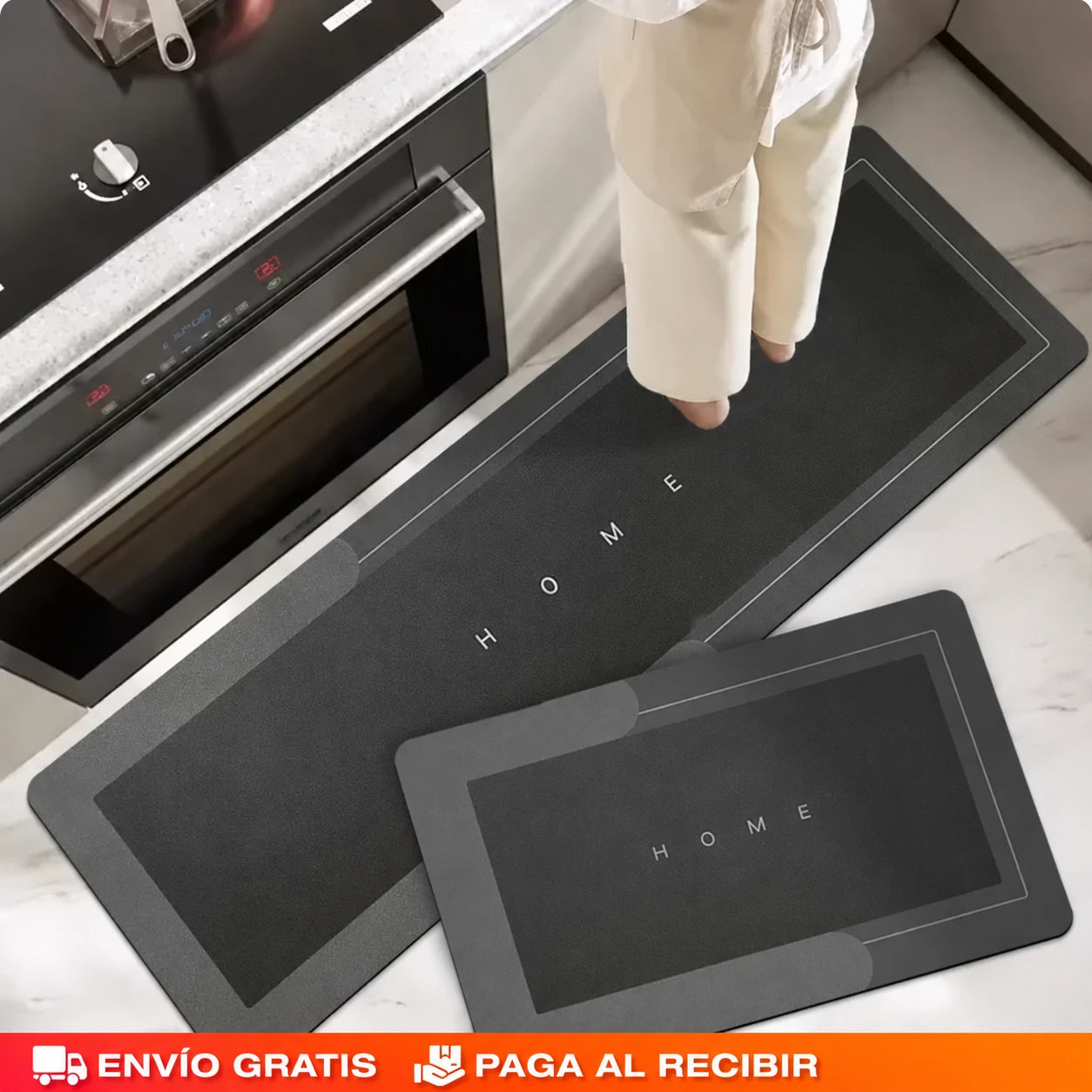 Alfombras Antideslizantes Súper Absorbentes para Cocina y Baño - Combo 2X