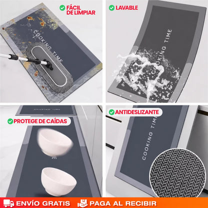 Alfombras Antideslizantes Súper Absorbentes para Cocina y Baño - Combo 2X