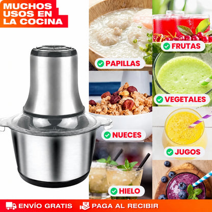 Molino Picador Eléctrico 2L - Acero Inoxidable