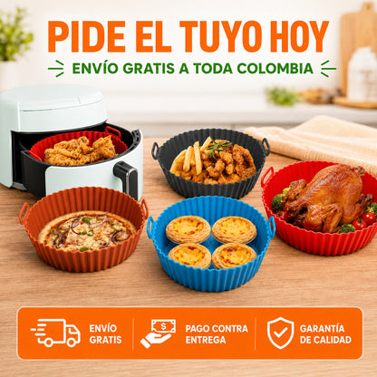 PROMO - Pack 6 - Moldes de Silicona Antiadherentes para Freidora de Aire