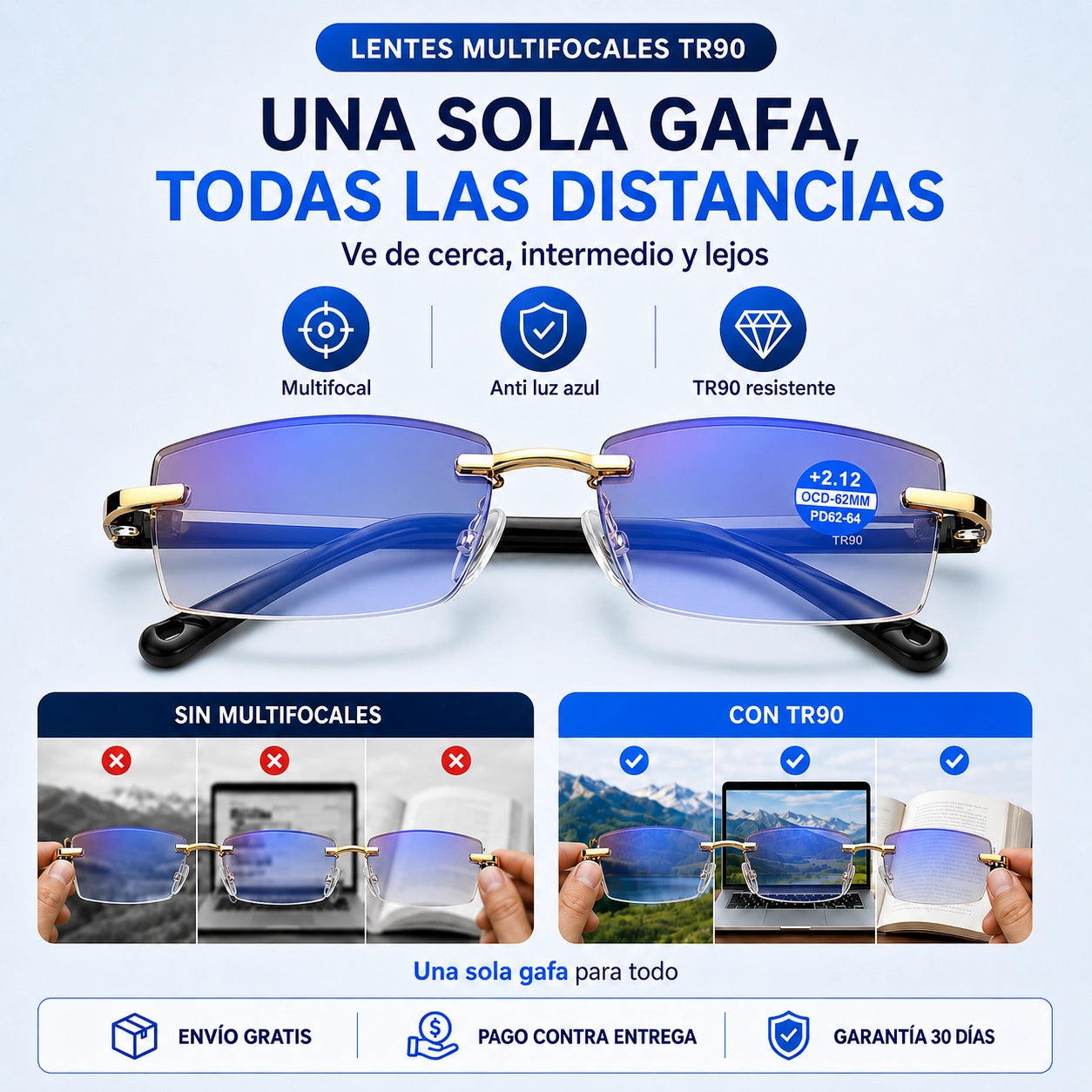 PROMO 3x1: 🔥 LLEVA 3 Y PAGA 1 🔥 👓 Gafas de Aumento Inteligente TR90 + 🎁 Kit GRATIS (-70% OFF)