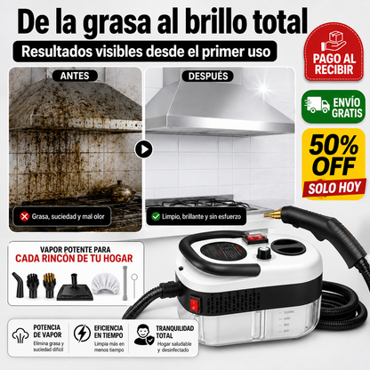 PROMO 50% OFF - SOLO HOY - Limpiador a Vapor Portatil con Esterilización a Présion