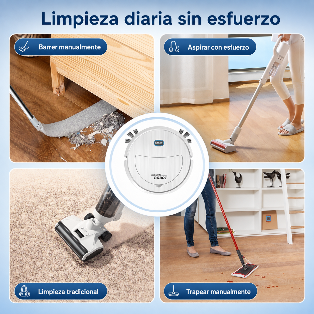 Compre 1 y LLÉVATE 2 - Robot Aspirador Inteligente BotClean™ Max 3 en 1