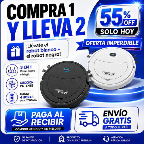 Compre 1 y LLÉVATE 2 - Robot Aspirador Inteligente BotClean™ Max 3 en 1